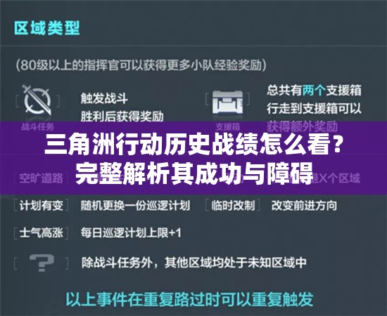 三角洲行动历史战绩怎么看？完整解析其成功与障碍