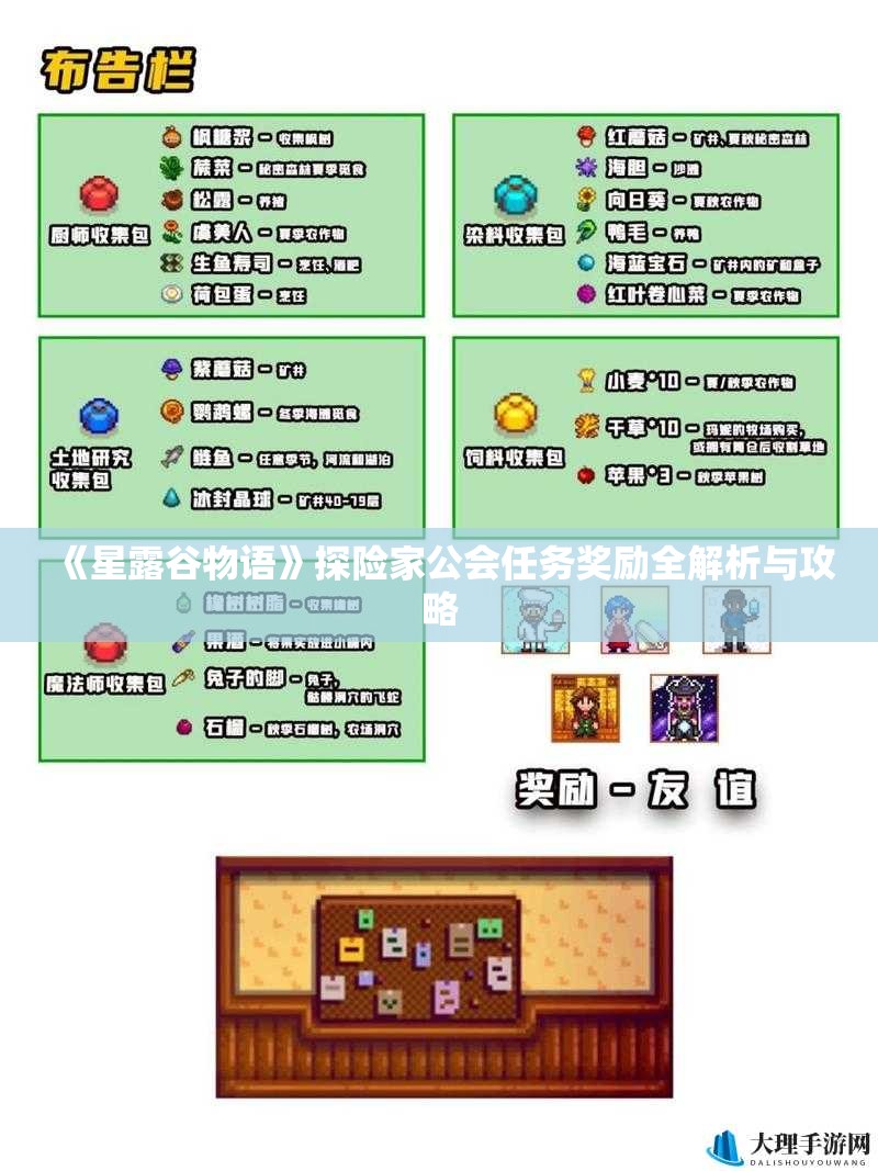 《星露谷物语》探险家公会任务奖励全解析与攻略