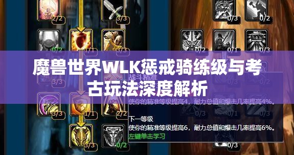 魔兽世界WLK惩戒骑练级与考古玩法深度解析